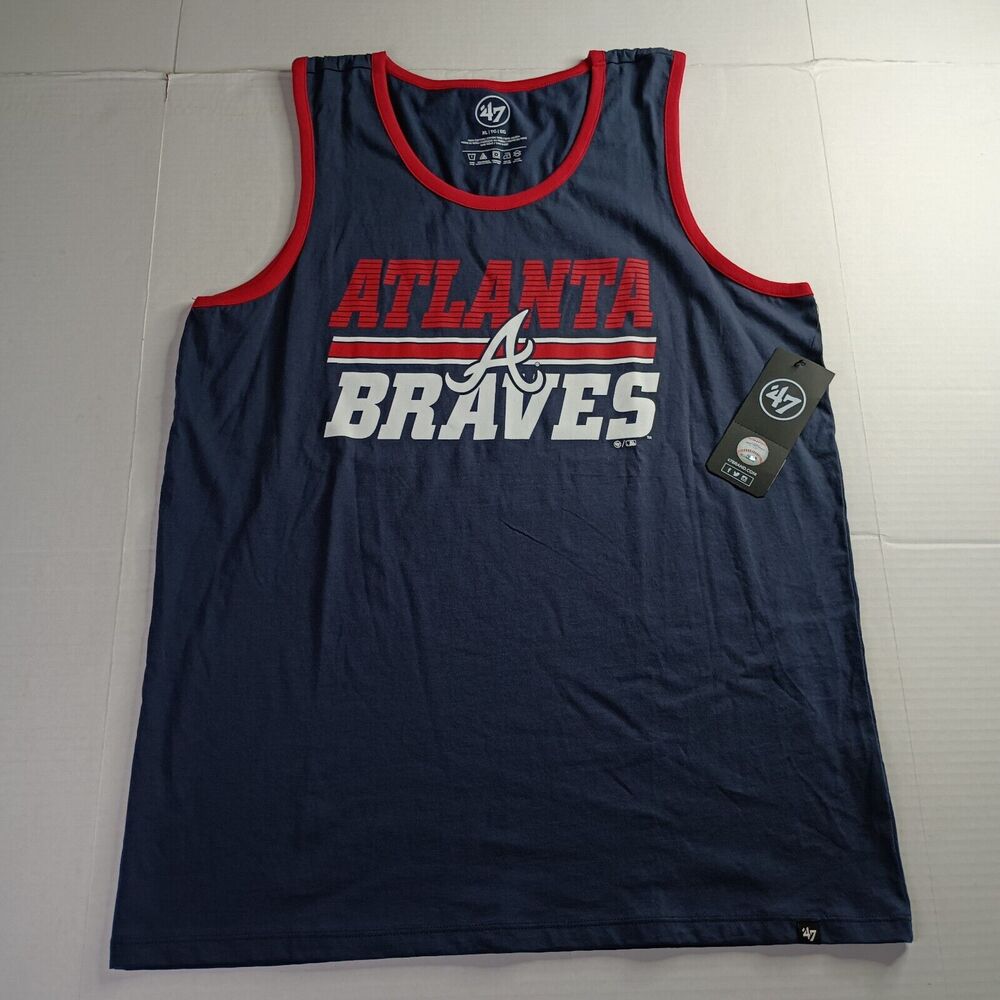 '47 Atlanta Braves‎ Atlas Blue Tank Top Men’s XL Extra Large Sleeveless NWT MLB